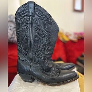 Black Western Leather Boots